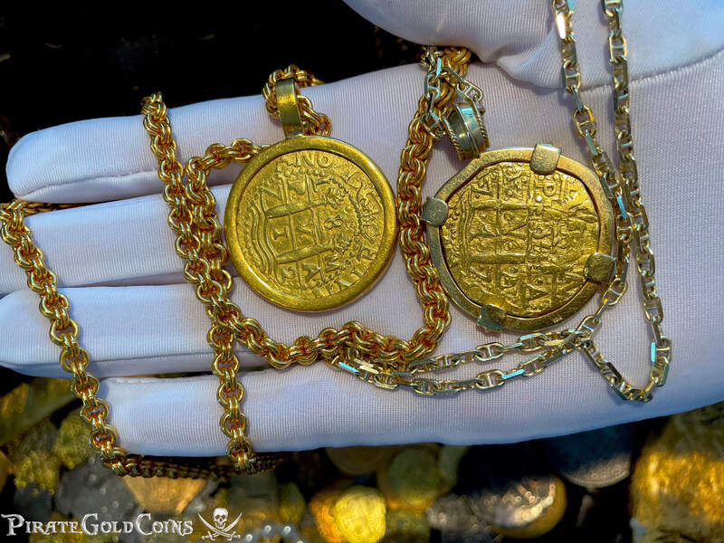 Peru 8 Escudos 1712 "1715 Fleet Shipwreck" Plate Coin Pendant 48