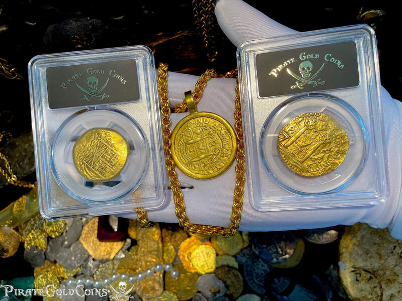 Peru 8 Escudos 1712 "1715 Fleet Shipwreck" Plate Coin Pendant 31