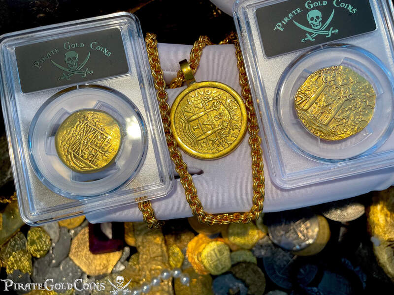 Peru 8 Escudos 1712 "1715 Fleet Shipwreck" Plate Coin Pendant 32