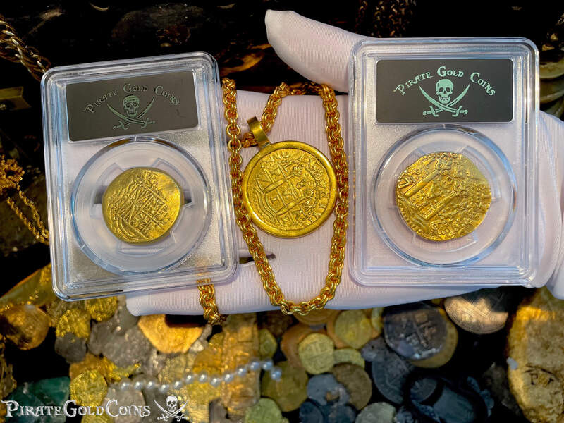 Peru 8 Escudos 1712 "1715 Fleet Shipwreck" Plate Coin Pendant 34