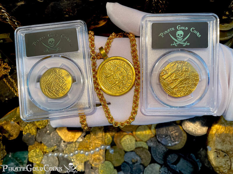 Peru 8 Escudos 1712 "1715 Fleet Shipwreck" Plate Coin Pendant 35