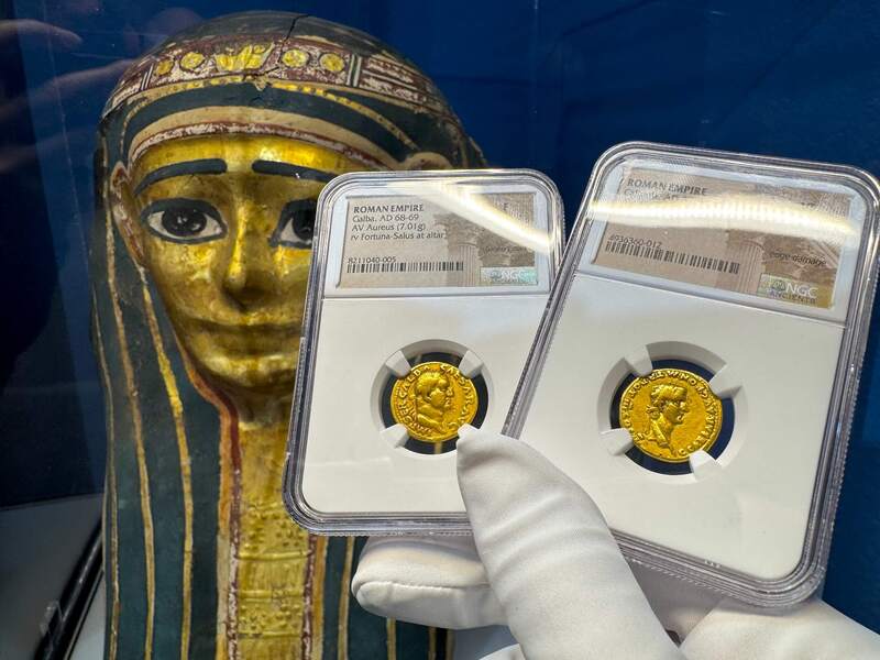Roman Empire "Galba" 68-69AD NGC F 4x4 5