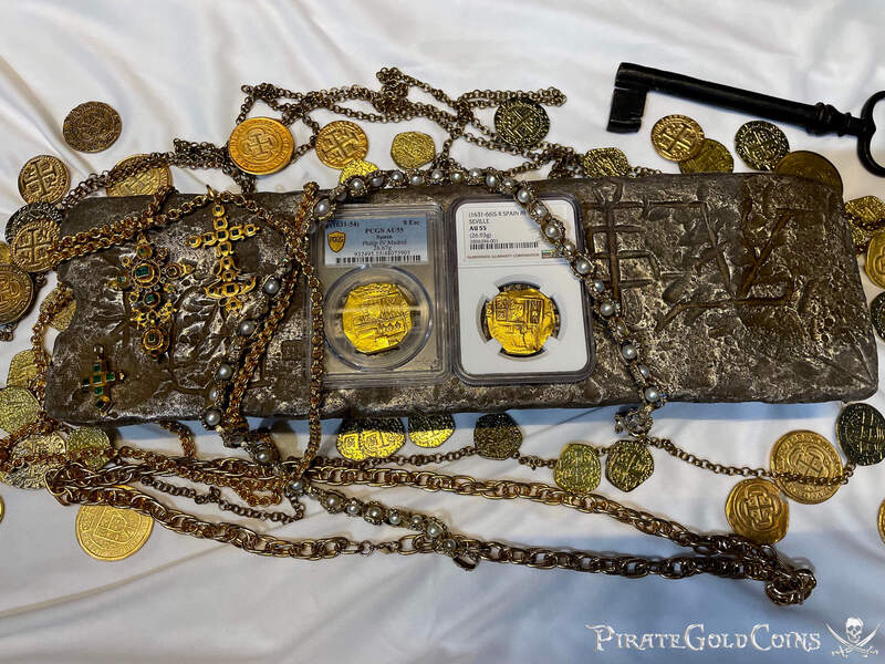 Spain 8 Escudos 1631-66 "Brute Style" NGC 55 46