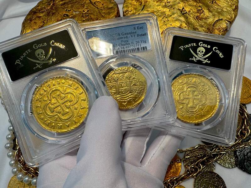 Spain 8 Escudos 1713 "1 of 8 Known" NGC AU 55