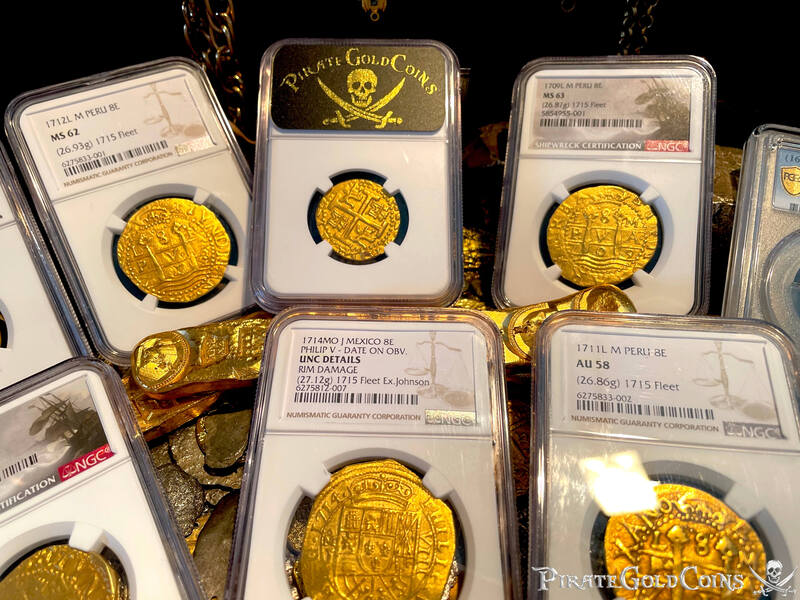 Peru 8 Escudos 1712 "1715 Plate Fleet Shipwreck" NGC 62 9