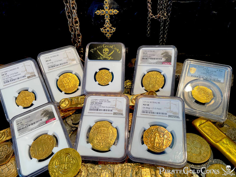 Peru 8 Escudos 1712 "1715 Plate Fleet Shipwreck" NGC 62 12