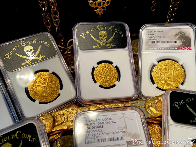 Peru 8 Escudos 1712 "1715 Plate Fleet Shipwreck" NGC 62 15