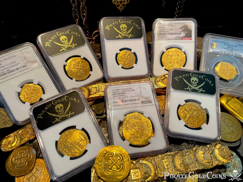 Mexico 4 Escudos 1715 "Dated! from the 1715 Fleet Shipwreck" NGC 55 12