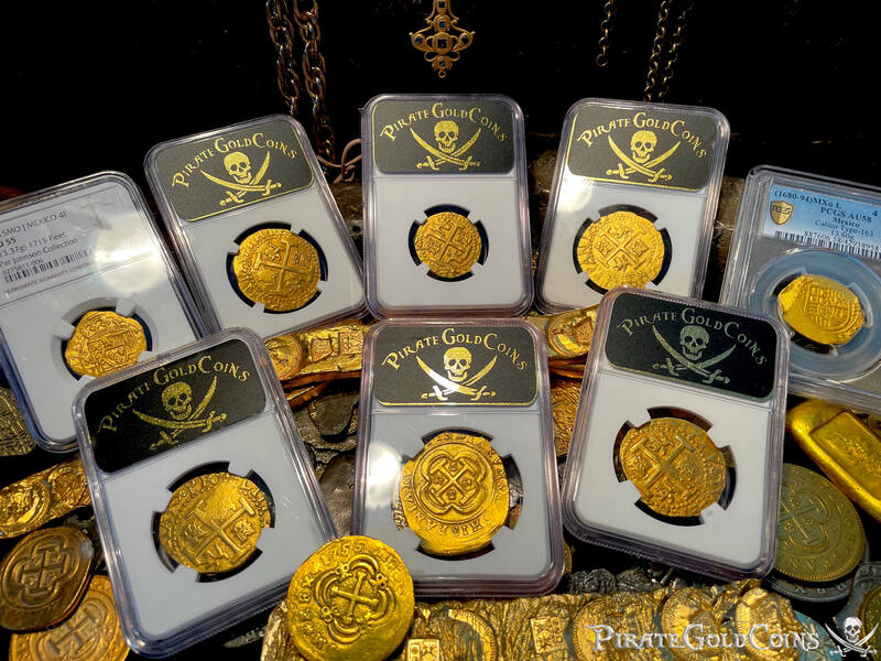 Mexico 4 Escudos 1715 "Dated! from the 1715 Fleet Shipwreck" NGC 55 15