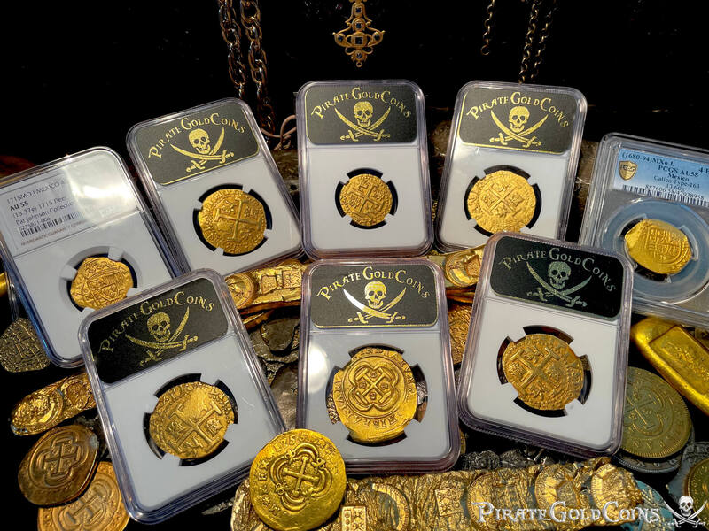 Mexico 8 Escudos 1714 "1715 Fleet Shipwreck" NGC UNC Dets 30