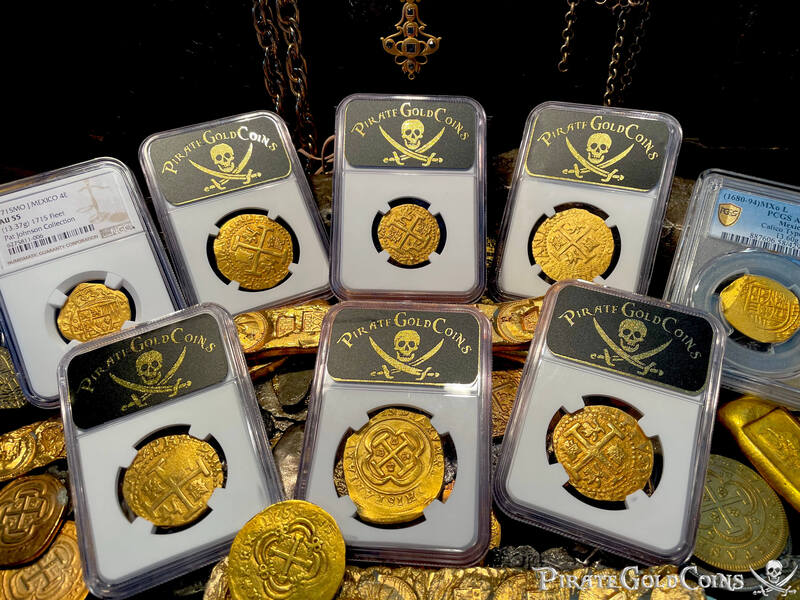 Mexico 8 Escudos 1714 "1715 Fleet Shipwreck" NGC UNC Dets 31