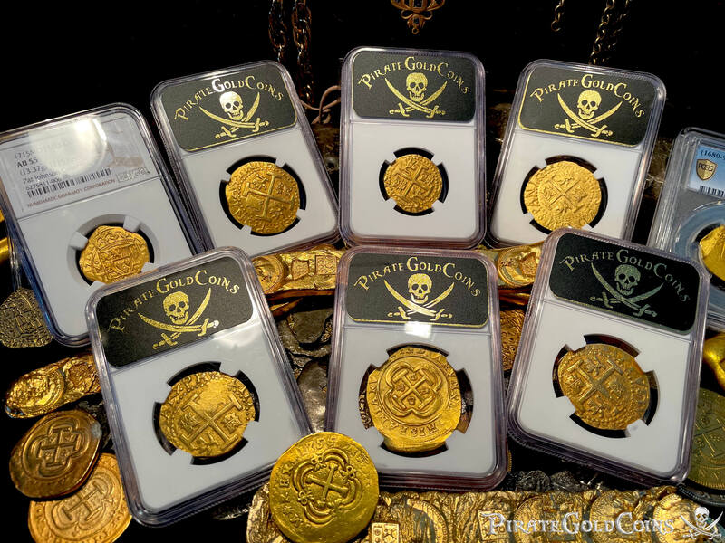 Mexico 8 Escudos 1714 "1715 Fleet Shipwreck" NGC UNC Dets 32