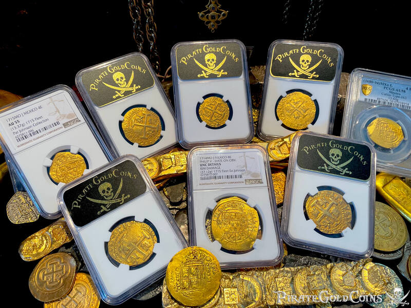 Mexico 8 Escudos 1714 "1715 Fleet Shipwreck" NGC UNC Dets 38