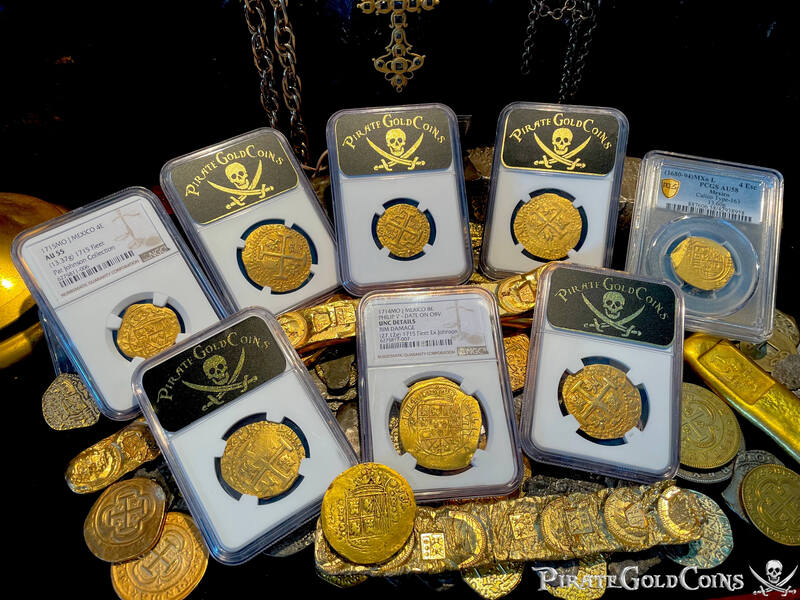 Mexico 8 Escudos 1714 "1715 Fleet Shipwreck" NGC UNC Dets 39