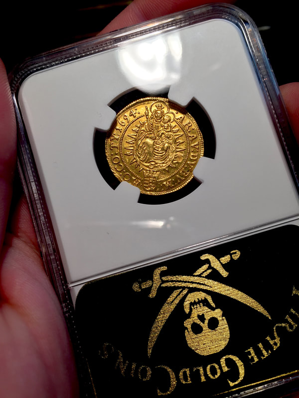 Hungary  1694  "Dated"  Leopold  Ducat  NGC 62  "Madonna" Coin 5
