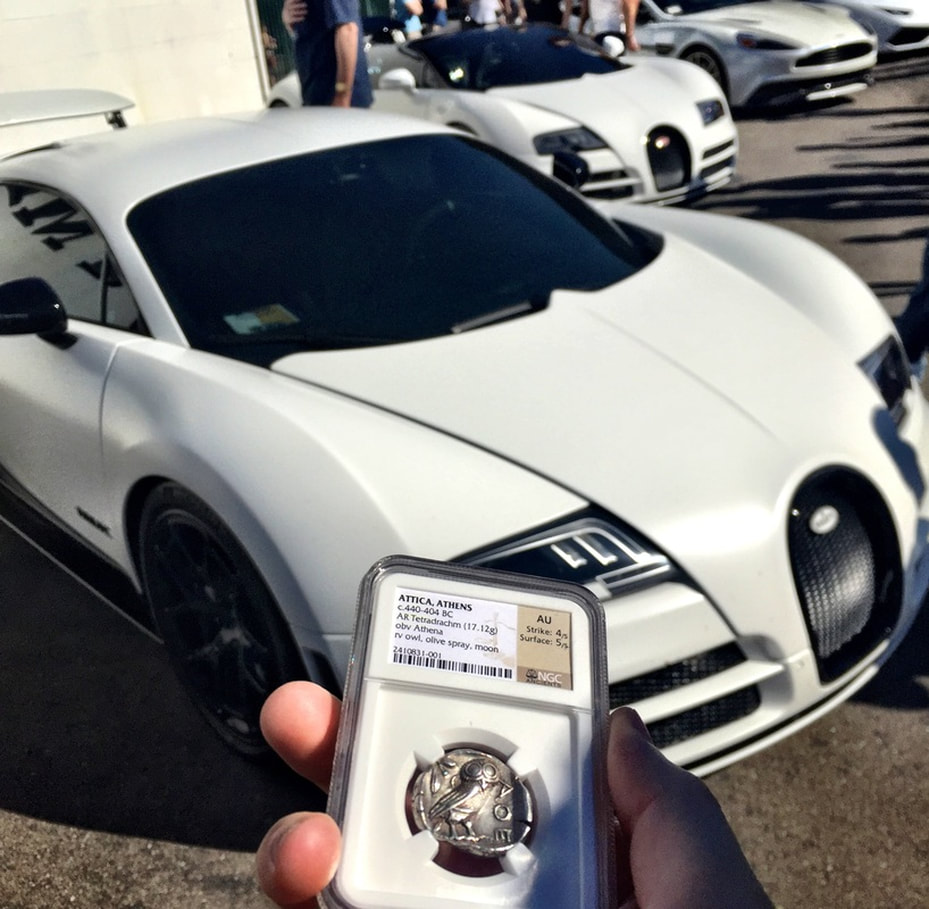 ATTICA, ATHENS 440-404 BC TETRADRACHM ATHENA OWL ~ NGC AU 4x5 ~