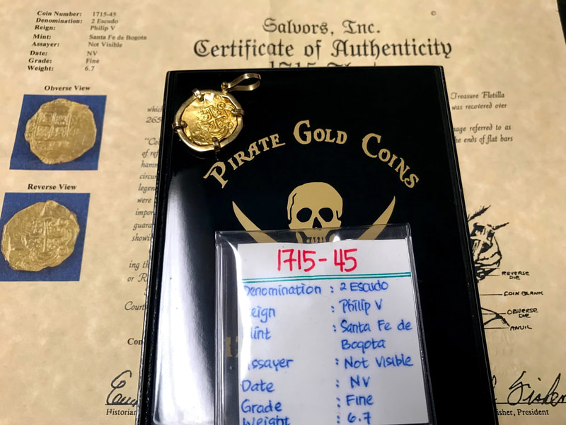 Colombia 2 Escudos "1715 Fleet Shipwreck" Treasure Jewelry 6