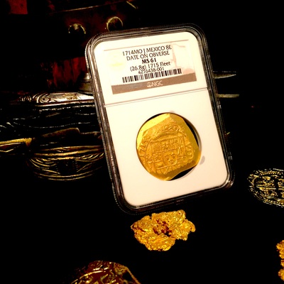 Mexico 8 Escudos "1715 Fleet" 1714 NGC 61 9