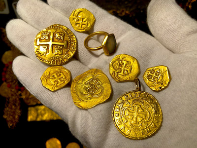 1715 Fleet Shipwreck Ring found in Gold Box Pirate Gold Coins Artifacts 17