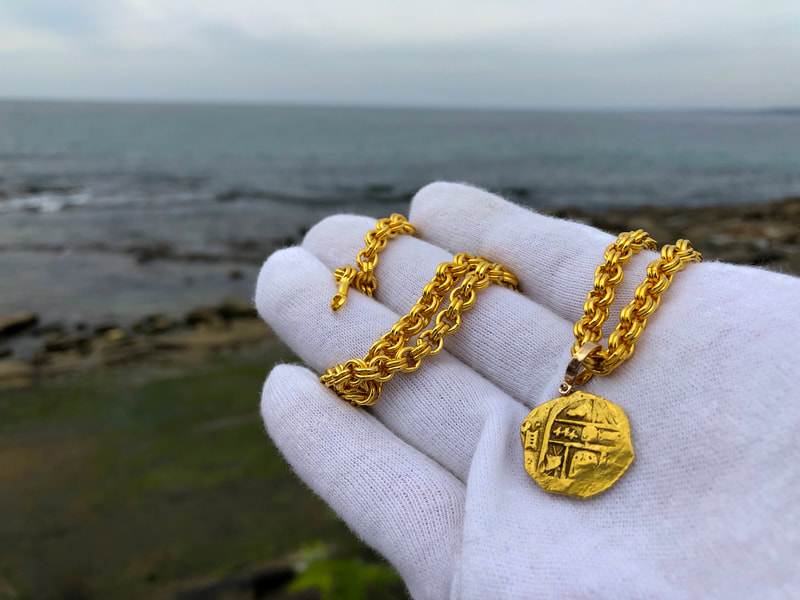 Spain 2 Escudos 1621-65 "Brute Style- Error" Pirate Gold Coins Jewelry Treasures 4