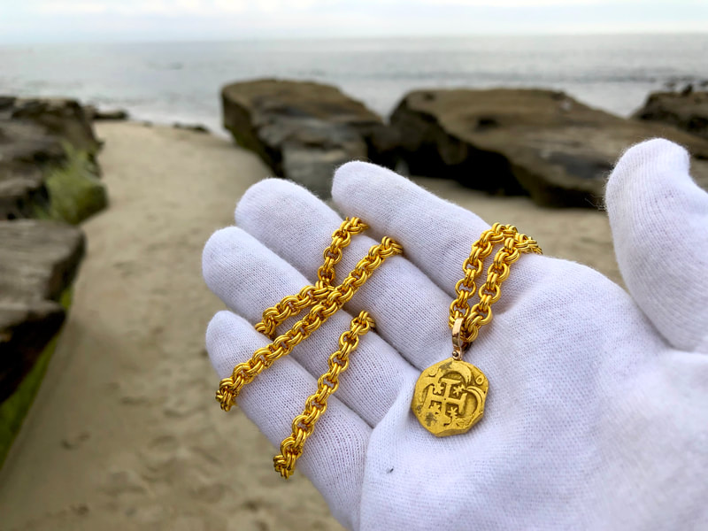 Spain 2 Escudos 1621-65 "Brute Style- Error" Pirate Gold Coins Jewelry Treasures 6