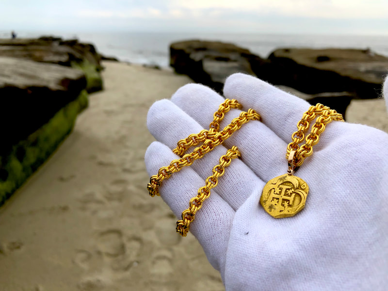 Spain 2 Escudos 1621-65 "Brute Style- Error" Pirate Gold Coins Jewelry Treasures 12