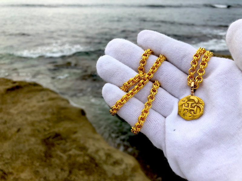 Spain 2 Escudos 1621-65 "Brute Style- Error" Pirate Gold Coins Jewelry Treasures 11