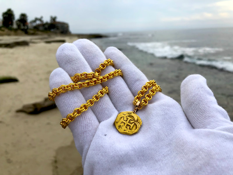 Spain 2 Escudos 1621-65 "Brute Style- Error" Pirate Gold Coins Jewelry Treasures 9