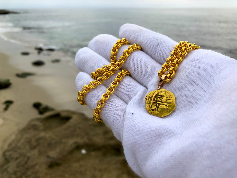 Spain 2 Escudos 1621-65 "Brute Style- Error" Pirate Gold Coins Jewelry Treasures 8