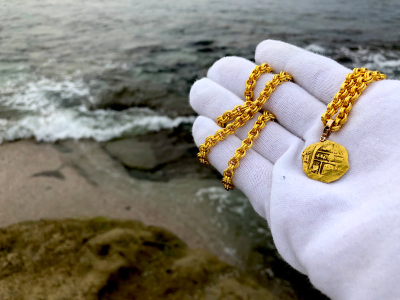 Spain 2 Escudos 1621-65 "Brute Style- Error" Pirate Gold Coins Jewelry Treasures 5