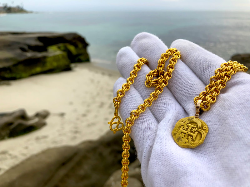 Spain 2 Escudos 1621-65 "Brute Style- Error" Pirate Gold Coins Jewelry Treasures 10