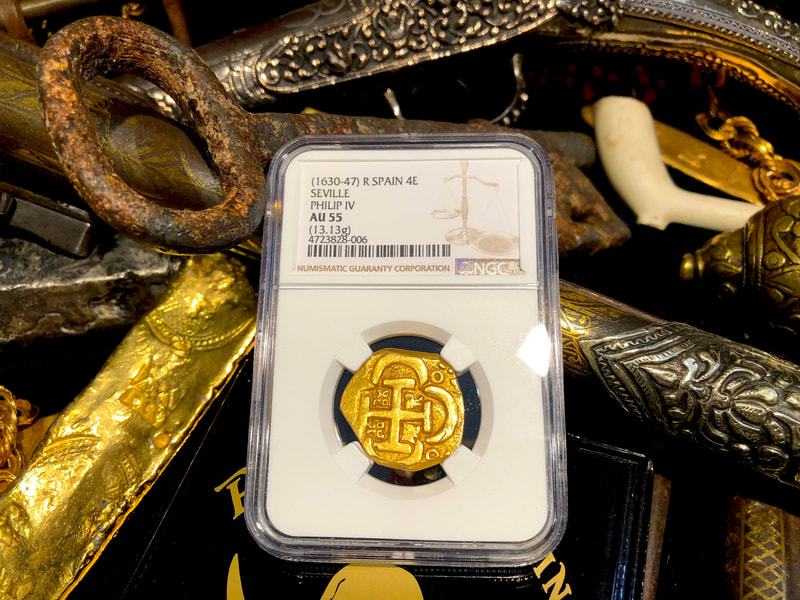 Spain 4 Escudos 1630-47 "Brute Style" NGC 55 2