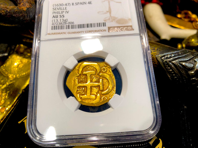 Spain 4 Escudos 1630-47 "Brute Style" NGC 55 4