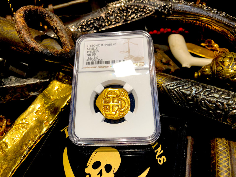 Spain 4 Escudos 1630-47 "Brute Style" NGC 55 5