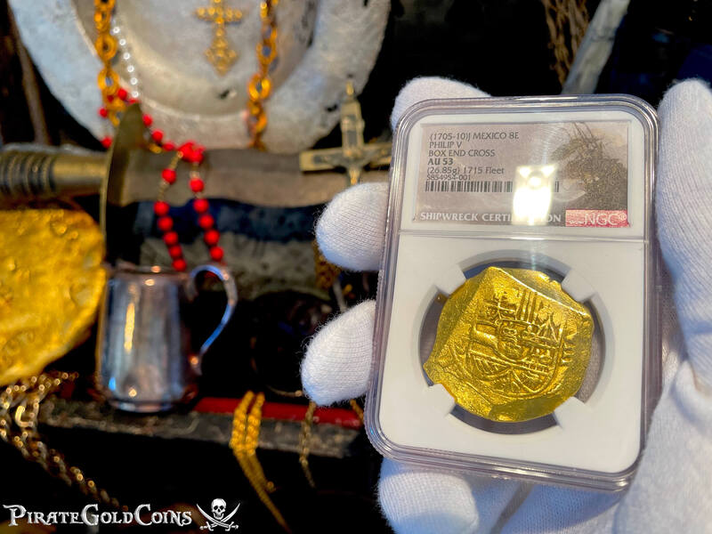 Mexico 8 Escudos 1705-10 "1715 Fleet Shipwreck" NGC 53 4