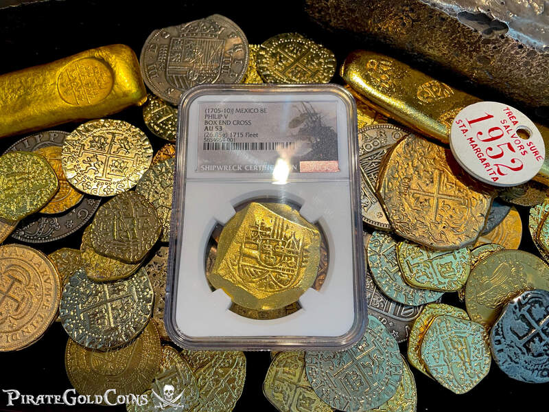 Mexico 8 Escudos 1705-10 "1715 Fleet Shipwreck" NGC 53 5
