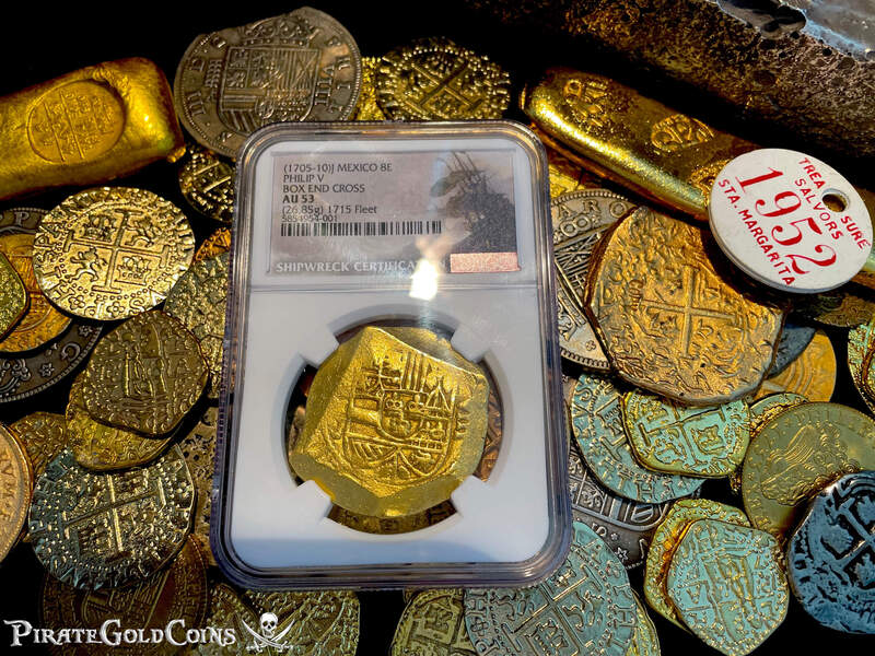 Mexico 8 Escudos 1705-10 "1715 Fleet Shipwreck" NGC 53 6