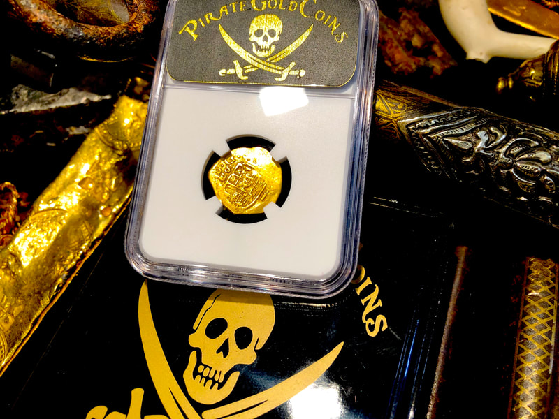 Spain 1 Escudo 1611 "Dated" NGC 45 Pirate Gold Coins 5