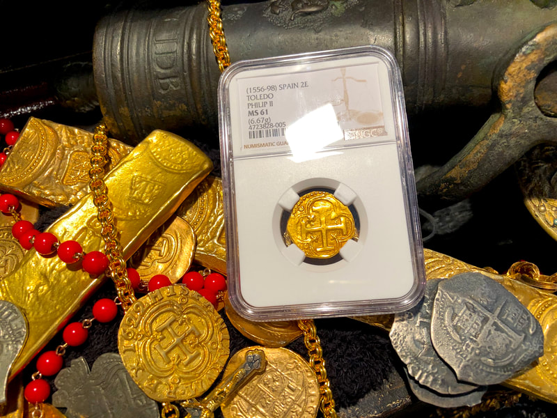 Spain 2 Escudos 1556-98 "Toledo Mint" NGC 61 7