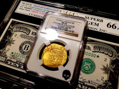 Mexico 1715  "Full Date - 1715 Plate Fleet Shipwreck"  NGC 62 3