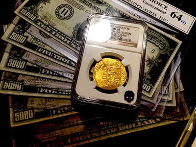 Mexico 1715  "Full Date - 1715 Plate Fleet Shipwreck"  NGC 62 19