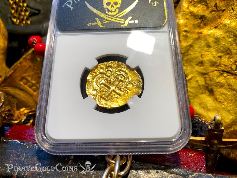 Colombia 2 Escudos 1694-1713 "1715 Fleet Shipwreck" NGC 62 4