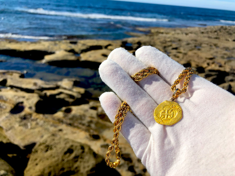 Spain 2 Escudos 1610 "Dated" Pirate Gold Coins Jewelry Treasures 3
