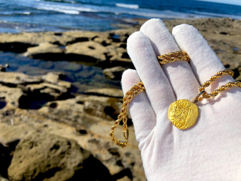 Spain 2 Escudos 1610 "Dated" Pirate Gold Coins Jewelry Treasures 7