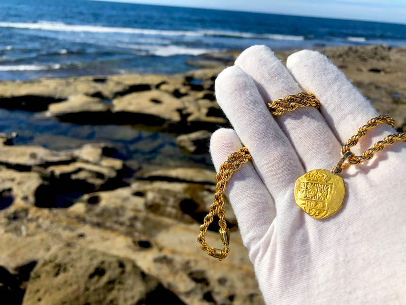 Spain 2 Escudos 1610 "Dated" Pirate Gold Coins Jewelry Treasures 9