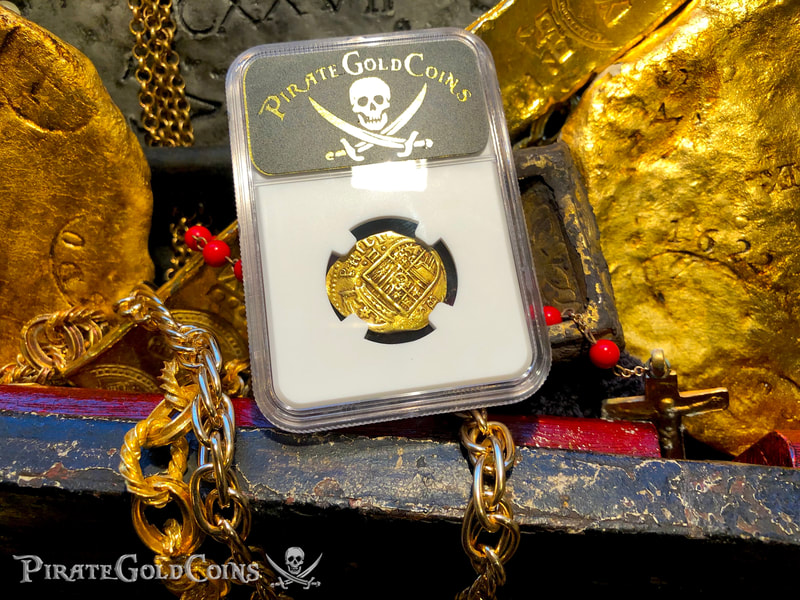 Spain 2 Escudos 1556-98 "Incredible Pirate Look" NGC 53 9