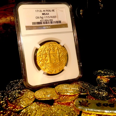 Peru 8 Escudos 1712 "1715 Plate Fleet" NGC 61 4