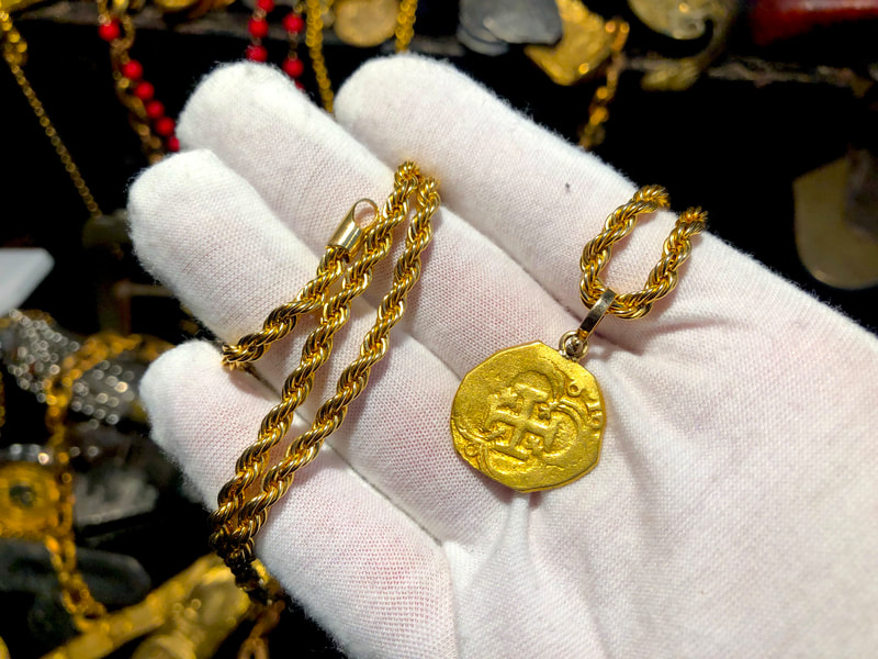 Spain 2 Escudos 1610 "Dated" Pirate Gold Coins Jewelry Treasures 2