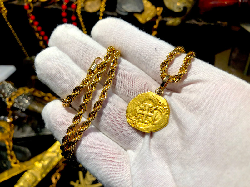 Spain 2 Escudos 1610 "Dated" Pirate Gold Coins Jewelry Treasures 10