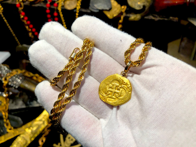 Spain 2 Escudos 1610 "Dated" Pirate Gold Coins Jewelry Treasures 4